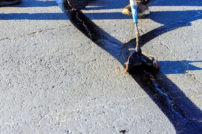 Contractor Preparing Sealant